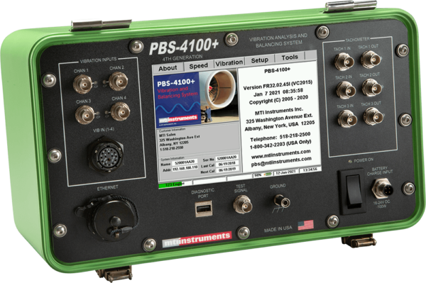 MTI Instruments PBS-4100 Plus Gen 4 Portable Vibration and Balancing System PN: PBS-4100+ Gen 4